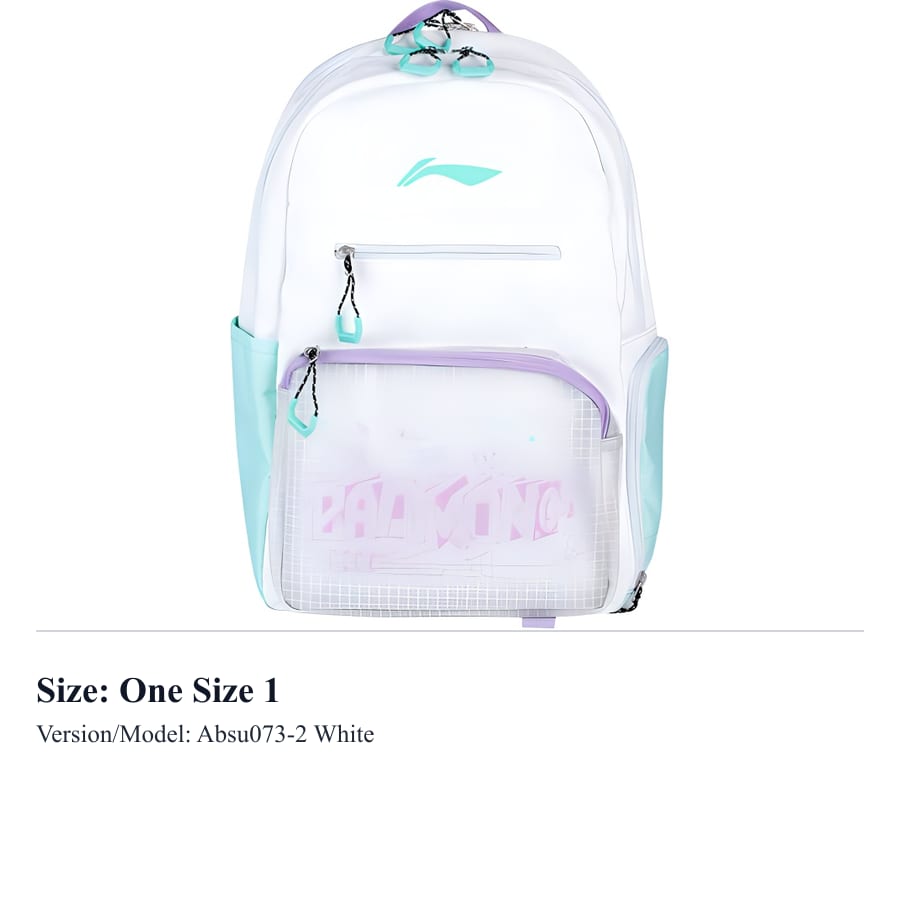 Li Ning Badminton Racket Bags Backpack White Unisex ABSU073-2