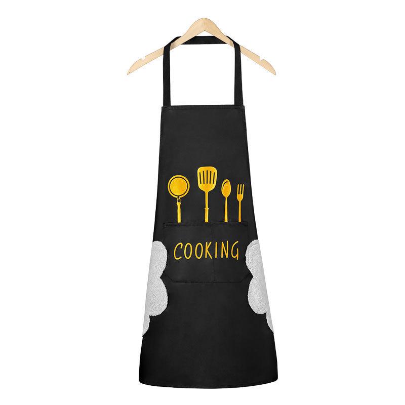 Stylish Waterproof & Stain-Resistant Unisex Wipeable Aprons for Kitchen & Home, Korean Style.