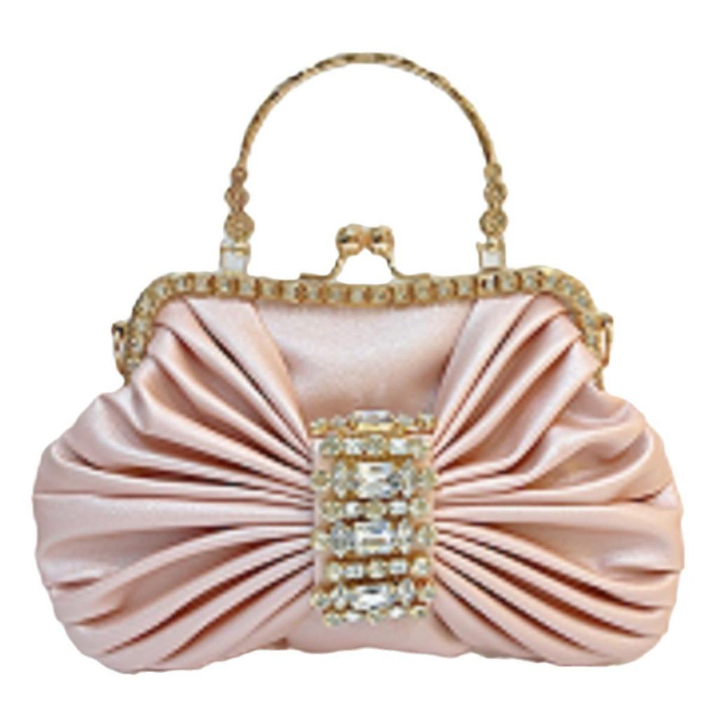 French Fairy Diamond Inlaid Banquet Bow Evening Crossbody Bag