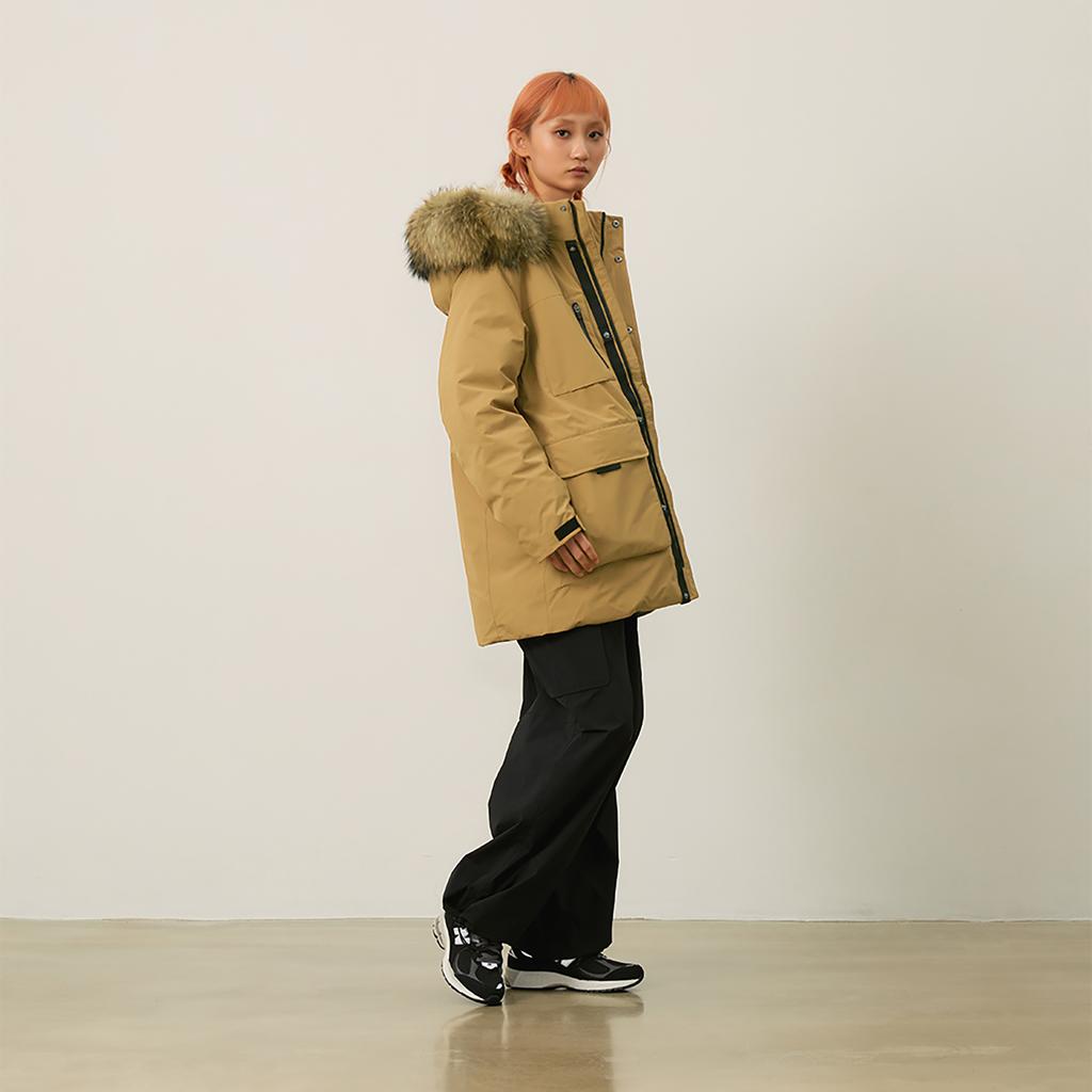 Новый пуховик MLB Boston Red Sox Basic Collection FW24 Унисекс Верблюжий 3ADJB1346-43CAS