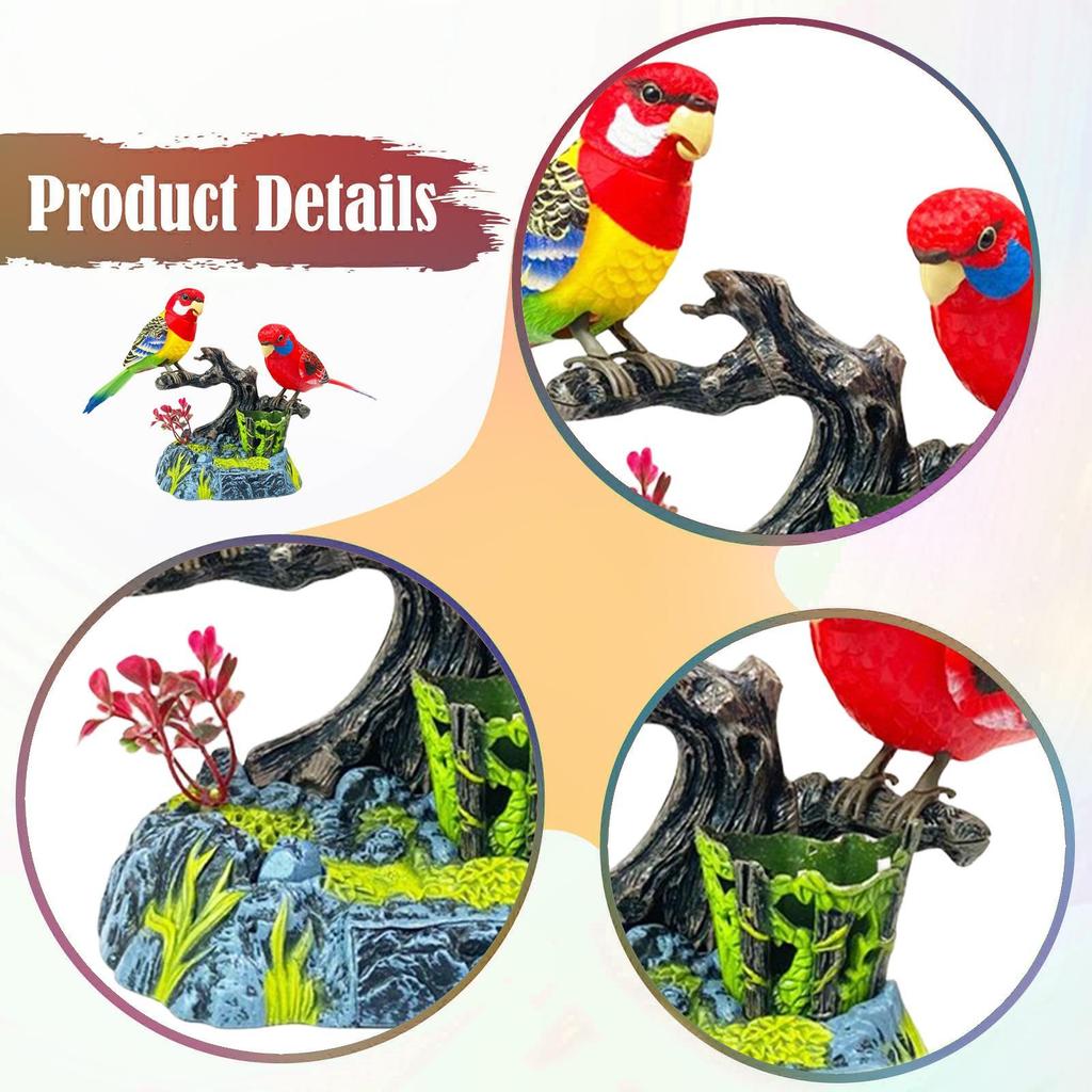 Talking Parrots Electric Birds Interactive Toy Simulation for Kids Elderly Sound Control Bird