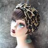 Весенне-летняя тонкая повязка на голову с леопардовым принтом, простая и универсальная шапка-пуловер, послеродовая защита для волос, шапка-повязка с узлом