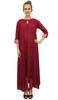 Асимметричный подол Maroon Rayon Kurta с шарфом Дизайнерская одежда Kurti -