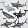 Образовательная модель-симулятор морских животных: Фигурки дельфина, горбатого кита, мегалодона, косатки