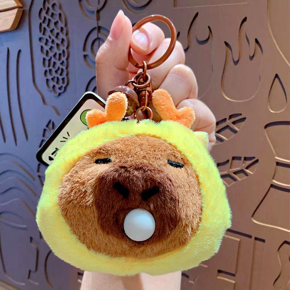 PP хлопок капибара плюшевый брелок пушистый капила брелок кукла подвески аксессуар