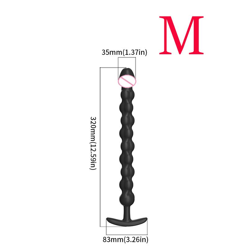 Extra-long Anal Dildo Butt Plug Prostate Massager Adult Gay Anal Beads deeper Stimulation G-spot Clitoral Sex Toys for Men Women