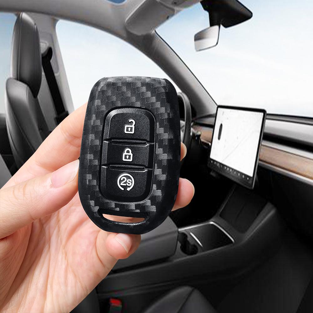 Для Renault Clio 5 Logan Stepway TWingo SS2 Talisman Duster Для Dacia Logan Силиконовый чехол для ключа автомобиля Брелок Чехол для ключа Пульт Защита