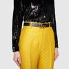 Gucci Gucci GG Marmont Пряжка Double G в форме логотипа Кожаный ремень Унисекс парный стиль Черный Ширина 3 см 414516-0YA0G-1000