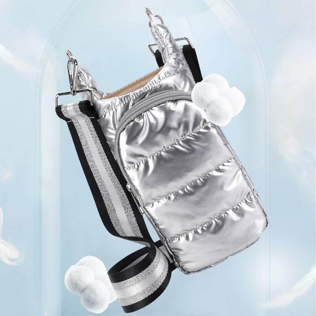 Water Bottle Carrier Adjustable Wide Strap Water Bottle Pouch Portable Water Bottle Sling Bag Soft for Outdoor Travel
