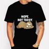 Nope Not Today Graphic Tshirt Funny Lazy Sloth Tshirt Fashion Harajuku T-shirt Oversize Men Brand T-shirt Hip Hop Tshirt Vintage