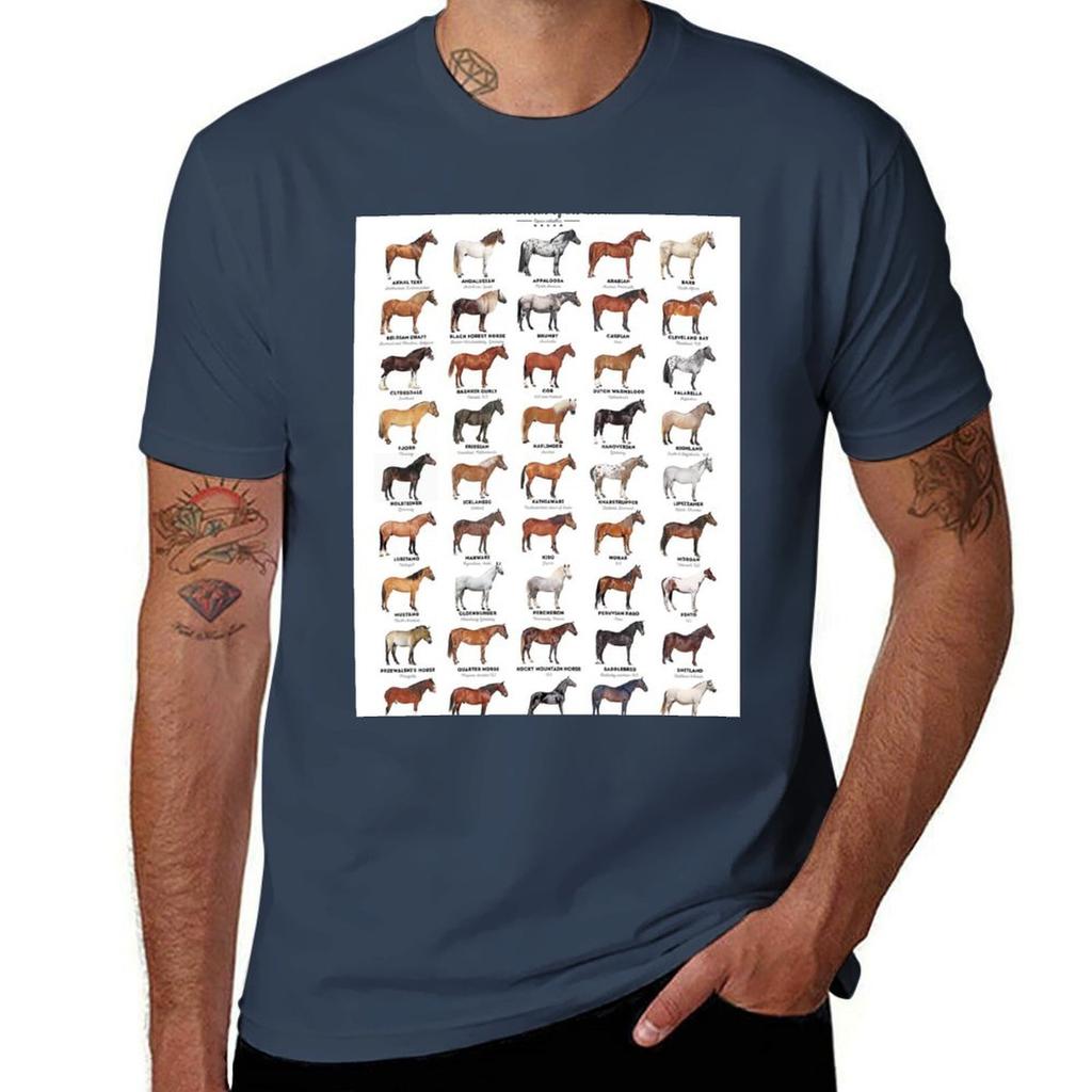 Horse Breeds Of The World TShirt Lightweight Running Sports TShirt