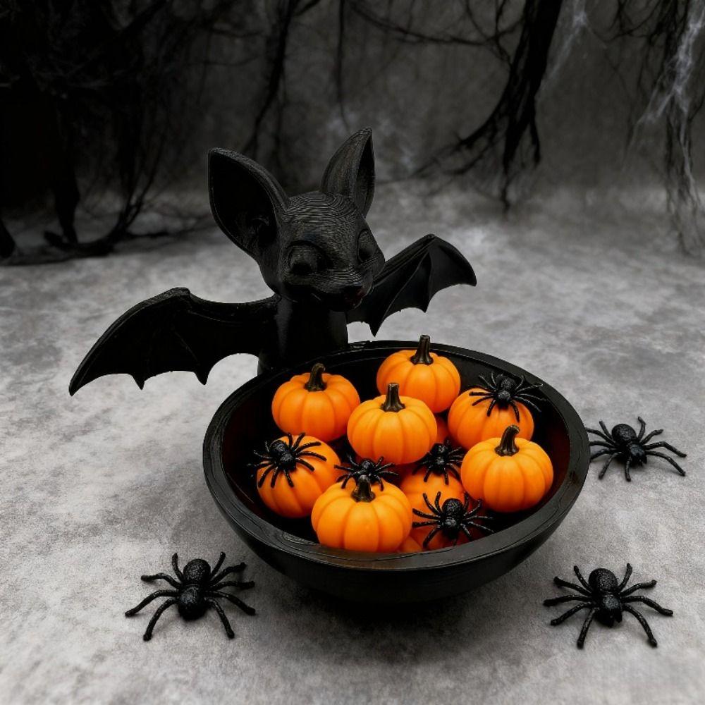 Gothic Style Bat Storage Box Halloween Display Holder Container Bat Decorative Tray Desk