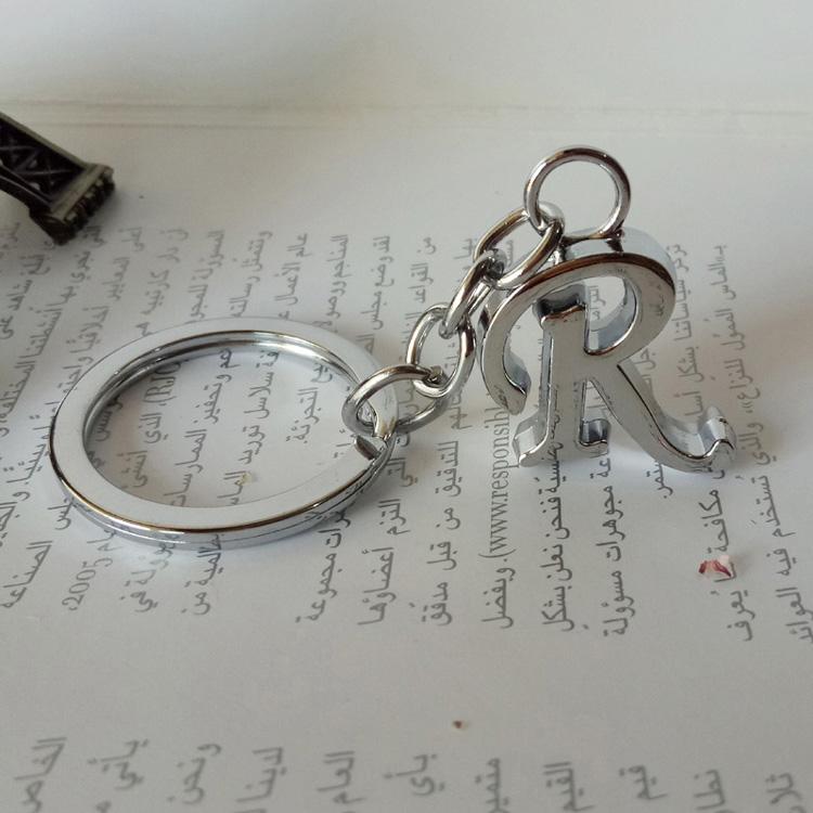 НОВЫЙ Простой DIY Брелок-буква Металлический 26 Букв Мужчины Женщины Брелок Вечеринка Подарок Украшение Держатель для ключей