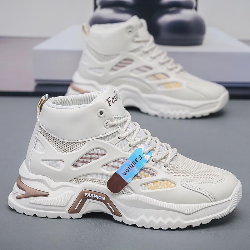 Новые мужские удобные уличные удобные сетчатые туфли на толстой подошве Высокие кроссовки Daddy shoes повседневная мужская обувь кроссовки