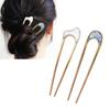 Set of 2 Elegant U Shaped Metal Hair Fork Elegant Women Chignon Hairpin Barrette Hair Pin for Parties and Formal Event