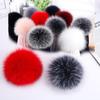 1 шт. DIY женский большой помпон из искусственного меха енота с кнопкой для вязания шапки