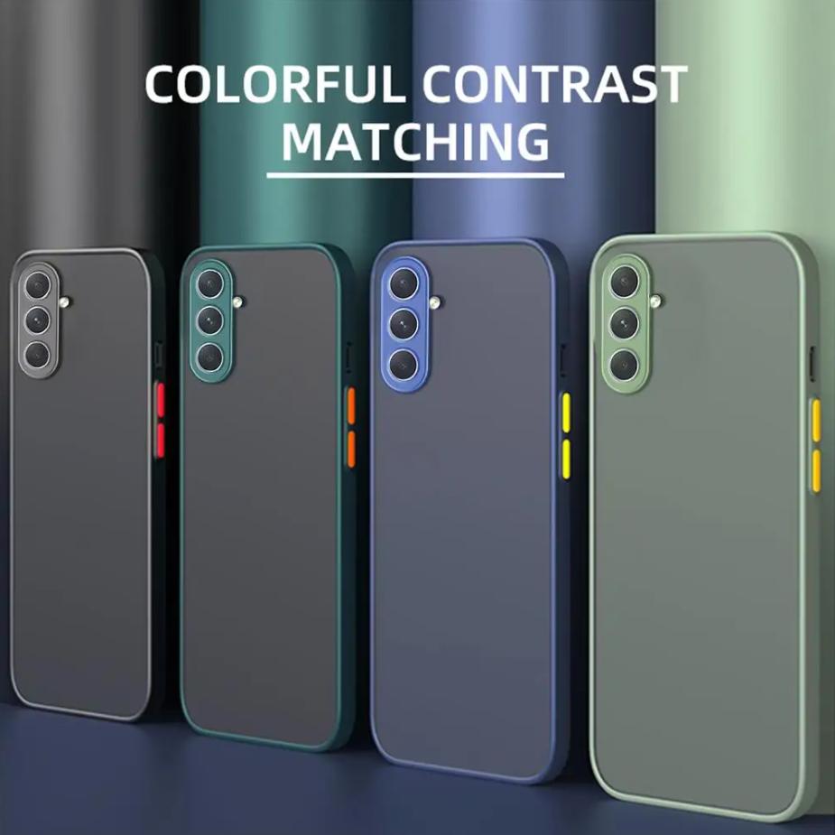 Ударопрочный Матовый Жесткий Чехол Для Samsung Galaxy S25 S24 Ultra S23 FE S22 S21 Note 20 10 Plus S20 Edge Защитный Бампер Чехол