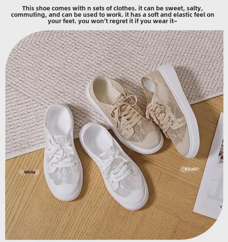 Белая сетчатая женская летняя спортивная обувь 2024 года, дышащая, универсальная, большого размера