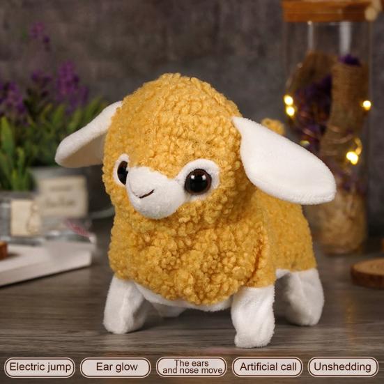 Kids Electric Plush Animal Toy Walking Interactive Robot Elephant Sheep Alpaca Panda Plushie Toy Toddlers Educational Simulation Animal Toy