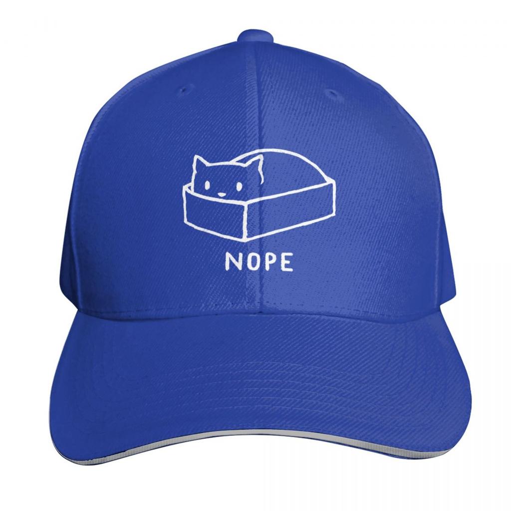 Nope Baseball Cap Contrast Two Tone Brim Snapback Flat Bill Strapback Dad Hat