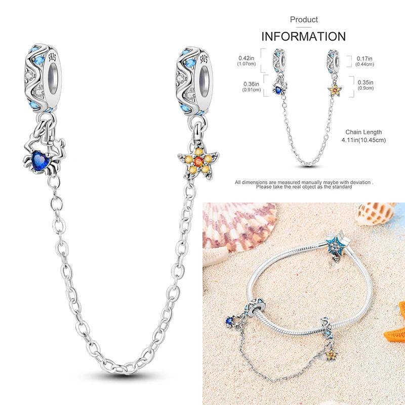 New Copper Charms Buttefly Daisy Safety Chain Cat Paw Change Beads Fit Original Bracelet Ladies Diy Jewelry