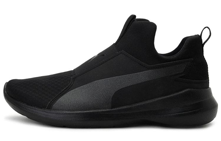 Women's Sneakers PUMA Rebel Comfortable Cushioning, Wear Resistant Low top Running Shoes Women's Pure Black