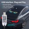 USB 12V/24V Multi-Mode Car Truck Lights Devil's Eye Light RGB Dynamic Decorative Light Windshield Led Display Decor Pixel Panel