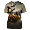 2024 Men 3D Print T-Shirt Summer Animal Hunting Partridge Bird Fashion Casual Men's T-shirt Short Sleeve Streetwear