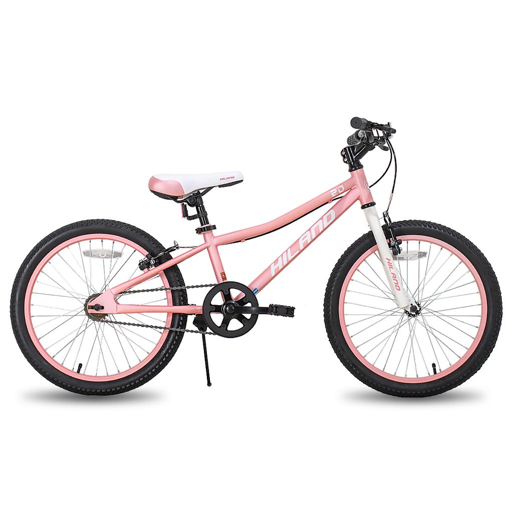 Hiland 20 Inch Kids Mountain Bike for Boys, Girls, Single Speed Kids Bicycles with Dual Handbrakes and Kickstand