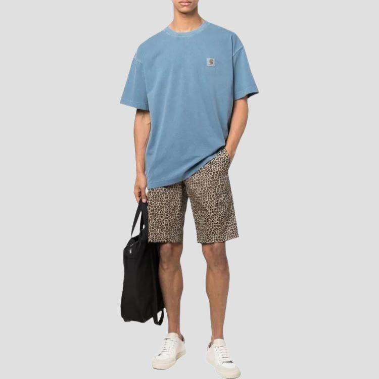 Carhartt WIP Футболка Nelson Icy Water Мужская Уличная одежда I029949-0NW-XX