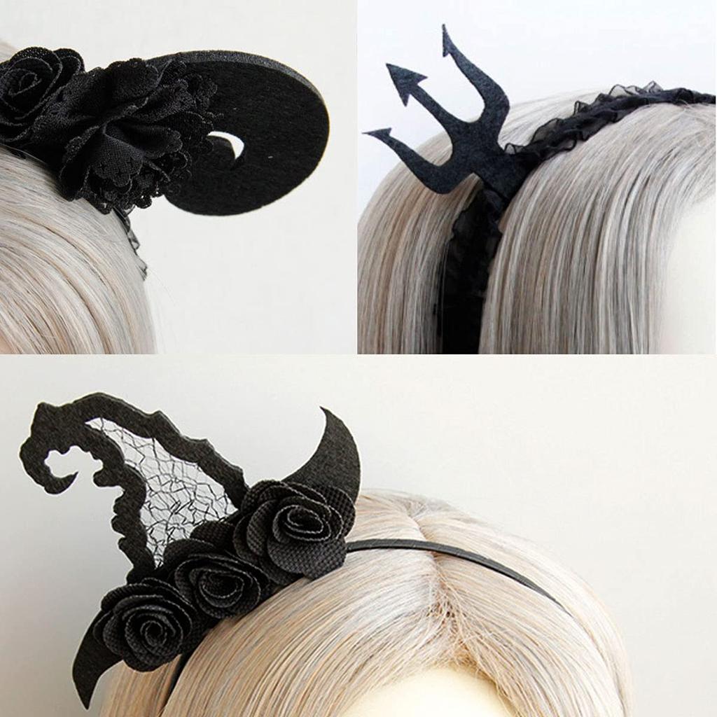 Хэллоуин Ободок Дьявола Украшение для Волос для Косплея Ведьмы e0068 [monoii] Набор из 3 предметов, Рога, Взрослые, Костюм, Аксессуары,