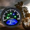 Motorcycle MultiFunction Display Waterproof Anti Vibration Digital LCD Speedometer Odometer
