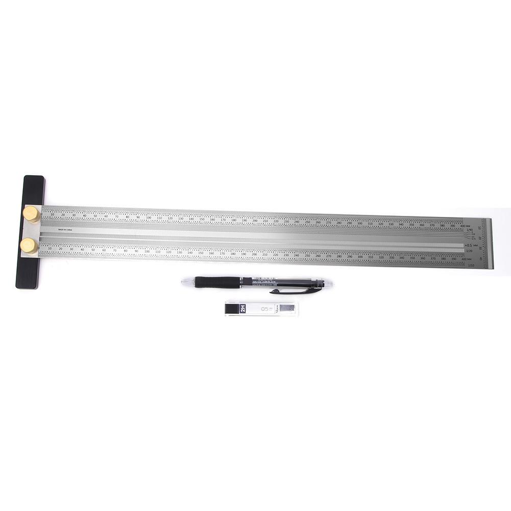 Из нержавеющей стали Т-образный линейный шаблон для разметки отверстий, деревообрабатывающий инструмент с автоматическим управлением