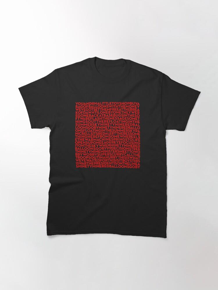 Nena 99 Red Balloons - Nena (lyrics) v.6 Classic T-Shirt