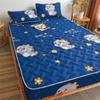 Quilted Bed Mattress Cover Thicken Bed Fitted Sheet Skin-friendly Mattress Topper Cover with Elastic Band Bedcover Bedcloth (No Pillowcase)
