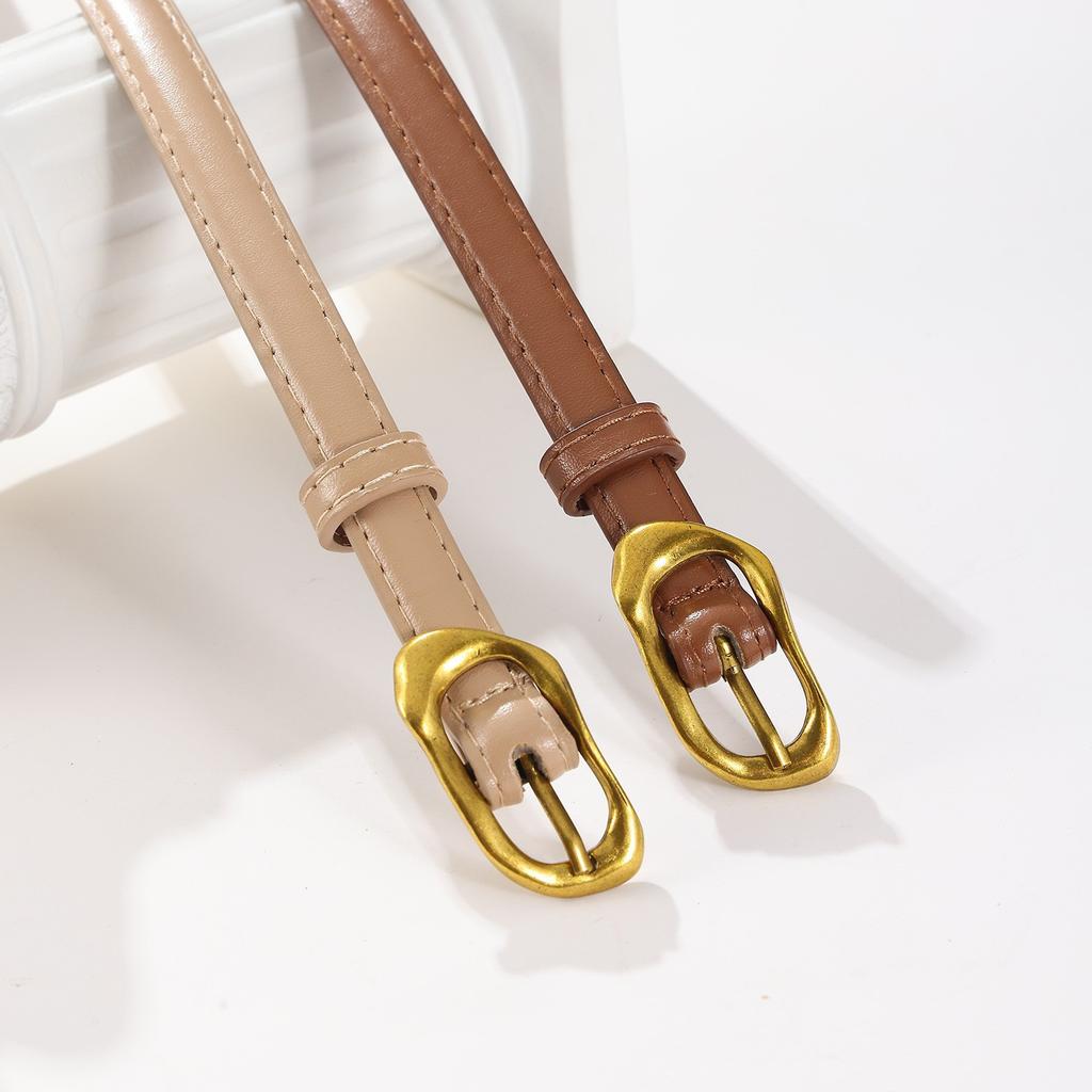 Нишевый оригинальный корейский тонкий женский ремень для костюмных брюк, модный и универсальный ремень с пряжкой-пином в стиле ретро