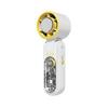 High-Speed USB Handheld Fan with Digital Display, Foldable Turbine, Mecha Style, Strong Wind & Semiconductor Refrigeration.