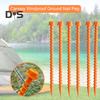 6Pcs 26.6CM Screw-in Tent Stake Heavy Duty Multi-functional Outdoor Garden Yard Camping Tarp Canopy Windproof Ground Spike Plastic Tent Peg