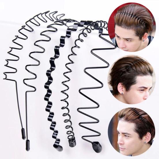 6 шт., мужская повязка на голову, высокая эластичность, противодеформирующийся обруч для мытья, небьющаяся волна, не падающая противоскользящая повязка для волос в форме лица, домашняя