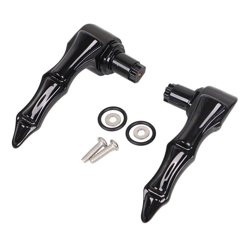 ABLZ-Saddlebag Skull Fingers Latch Handles Lever Lid Lifter For Touring 2014Up Replacement
