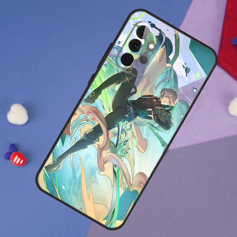 Чехол Genshin Impact Аль-Хайсам Кавех для Samsung Galaxy A24 A34 A54 A33 A53 A73 A22 A32 A52 A51 A71 A52S A12 A13 A14