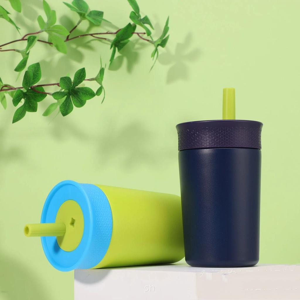304 Stainless Steel Straw Insulated Cup Office Portable Coffee Cup Outdoor Portable Straight Cup Colored Straw Cup Wholesale