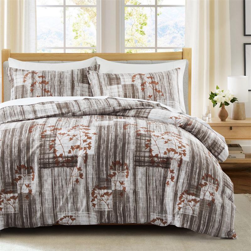 Abstract Geometric Duvet Cover Full Queen Size Wave Pattern Bedding Set Farmhouse Comforter Cover Microfiber Chevron Quilt Cover