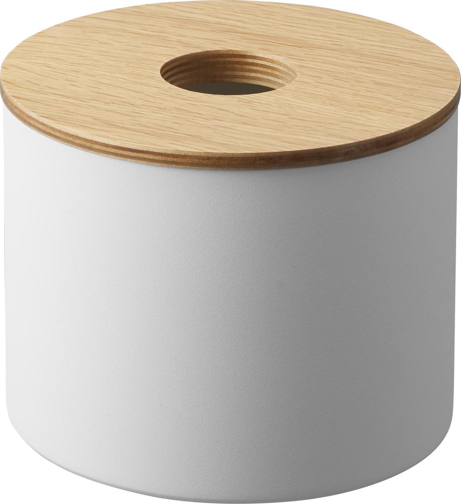 Yamazaki Jitsugyo Cleansing Towel Holder Natural W17 X D17 X RIN Roll Type Storage Case Easy Installation 1944 (Yamazaki) H13.5cm