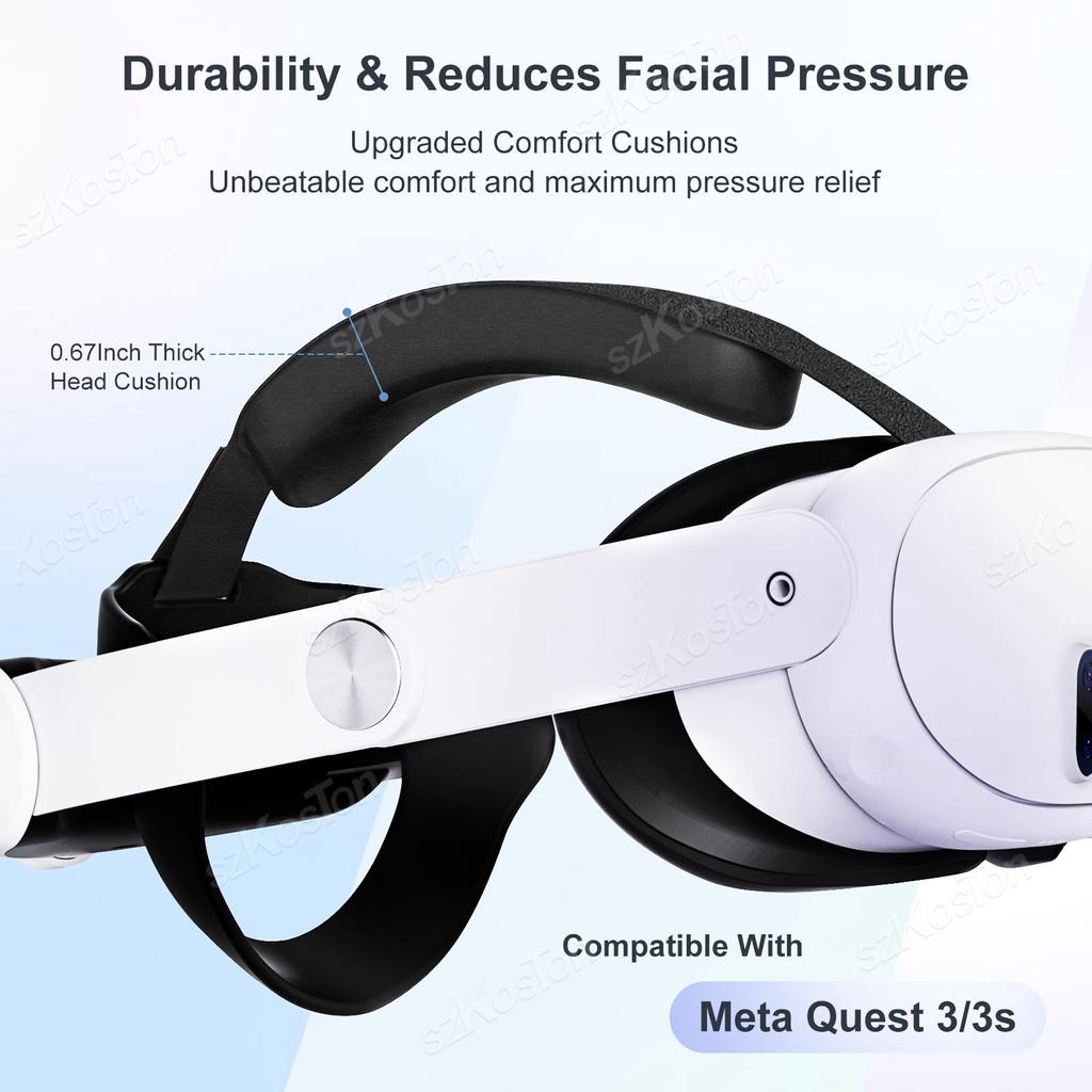 Комфортный ремешок для головы для Meta Quest 3S и Quest 3 VR-гарнитуры, уменьшающий давление, регулируемый ремешок Elite для Meta Quest3, аксессуары