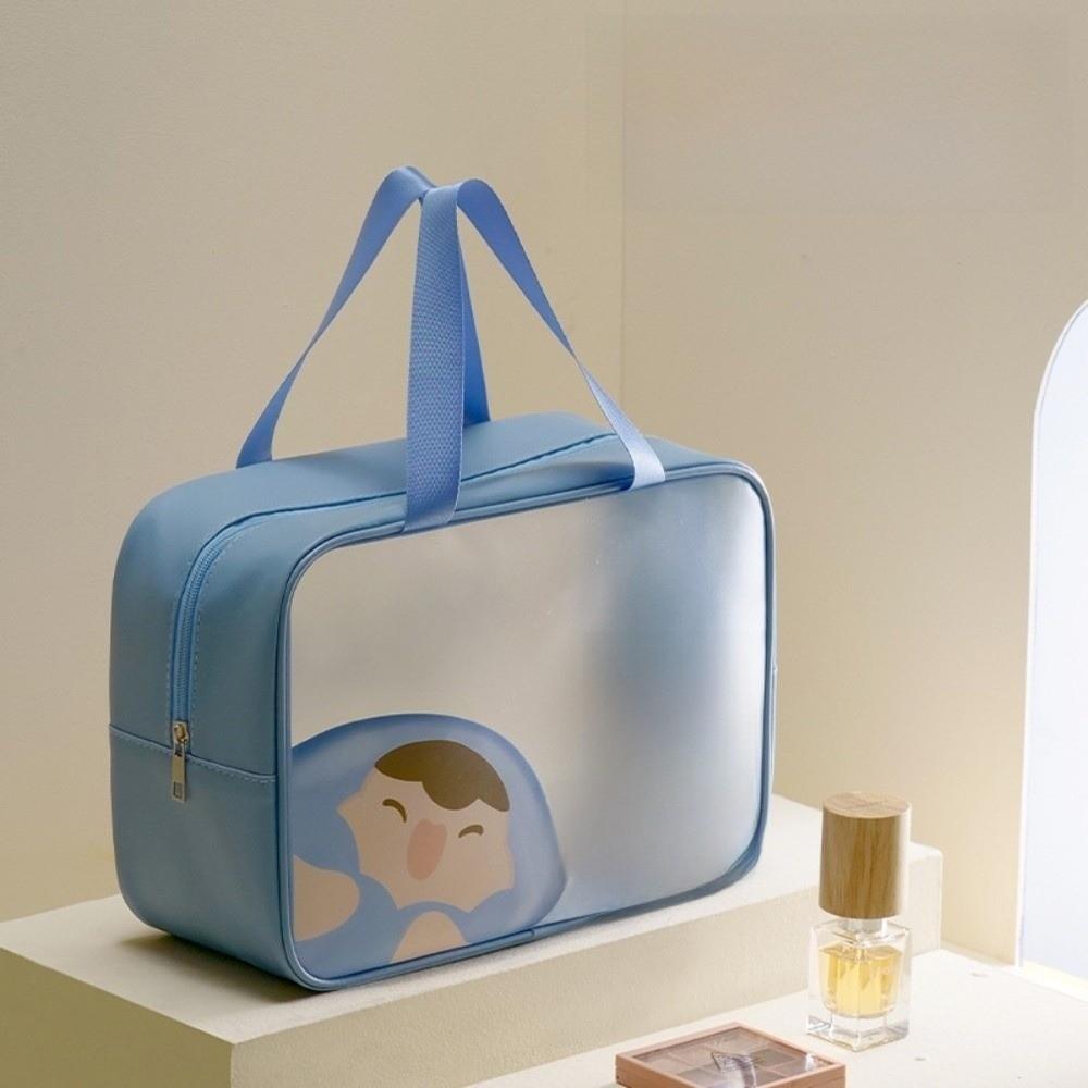 Portable Transparent Wash Bag Waterproof Travel Makeup Case Large Capacity Cosmetic Bag Bathing