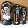 Blue Moon Fairway Wood Headcover Star FAT Golf Club Cover (6 Series) [ver.6.1 E-Kasumi Logo] (Black)