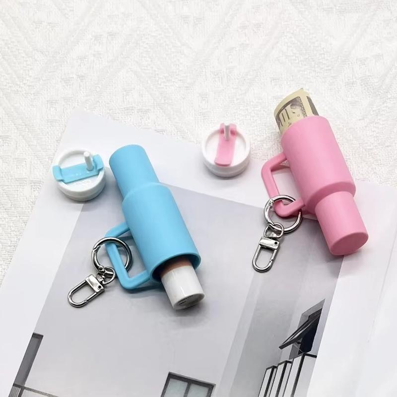 8/3PCS Mini Tumbler Keychain Cute Cup Keychain for Stanley Cup Women Girls School Bag Backpacks Lip Balm Holder Good Party Gift