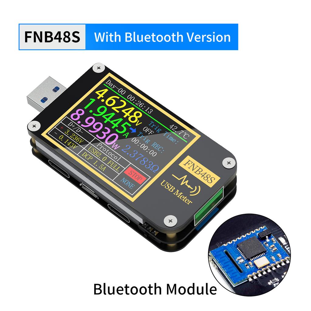 FNIRSI FNB48S Цифровой вольтметр амперметр Измеритель тока и напряжения USB-тестер Индикатор напряжения Профессиональные инструменты для электриков