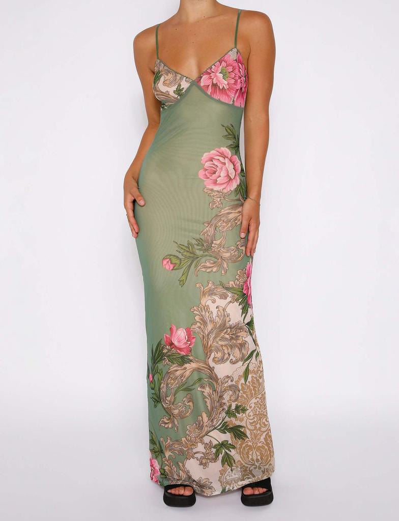 Женское длинное платье Holiday Ethos Slim Print Design Sense Halter Dress Женское платье